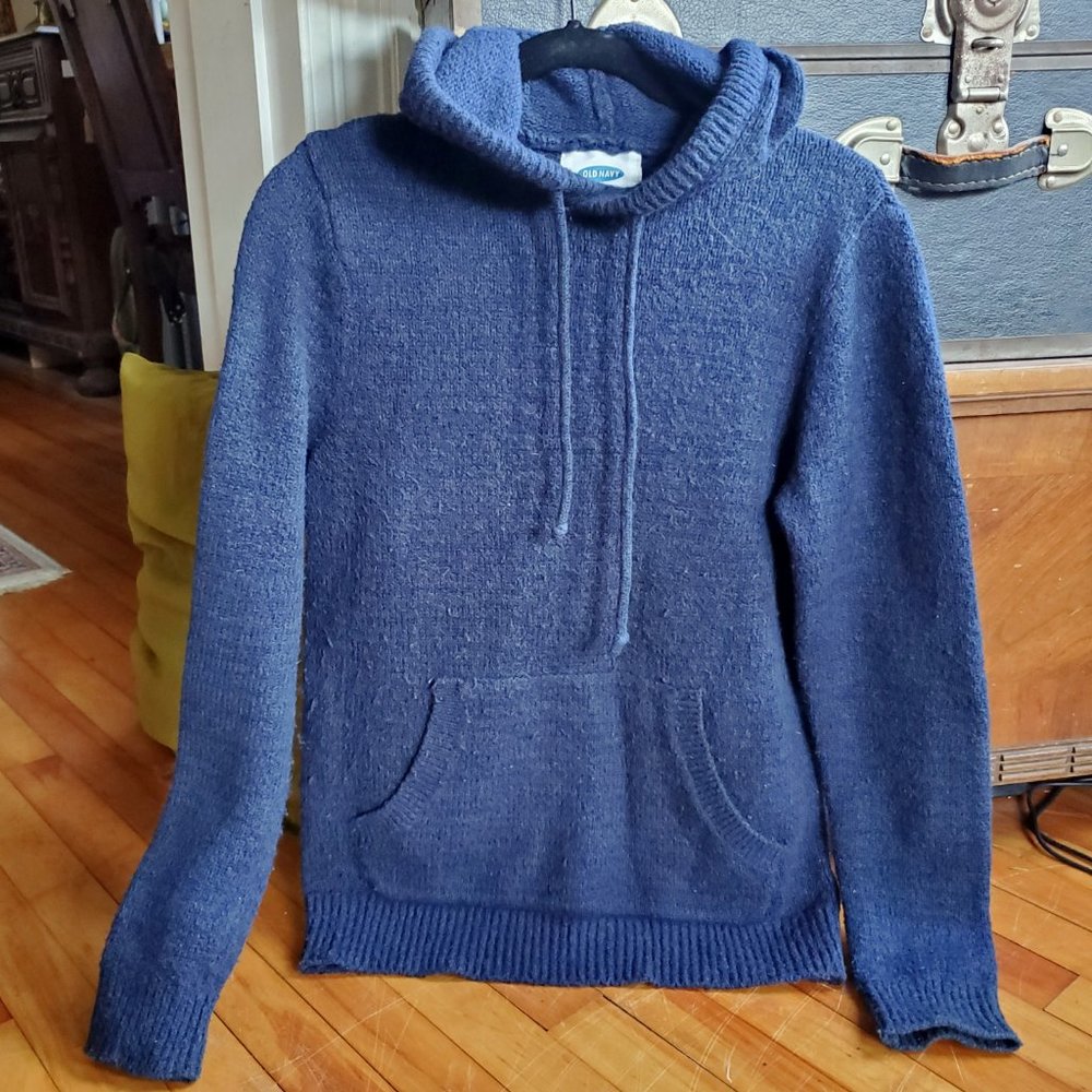 Old Navy Pullover Sweater Hoodie, Blue, Men's Size S